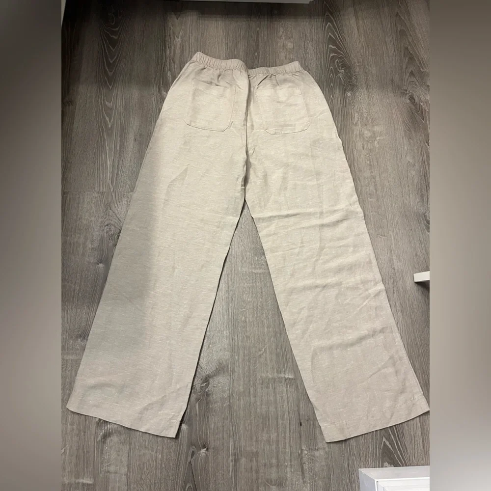 Women's LOFT Pull On Straight Pants Linen Blend- Size Small- New With Tags - Picture 5 of 6